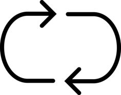 Connecting Rotated Left And Right Arrows Craft Design Svg File, Free Vectors File